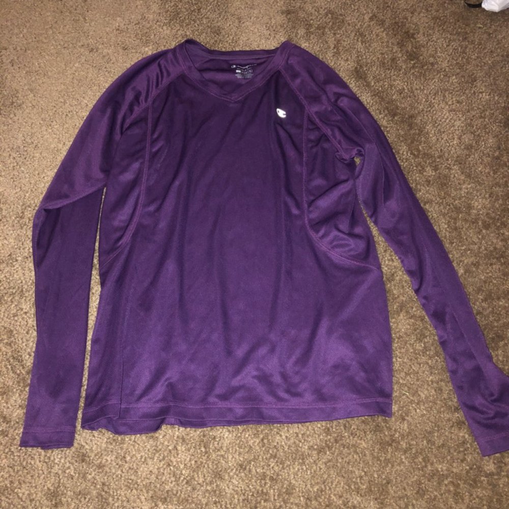 Champion purple long sleeve undershirt size L